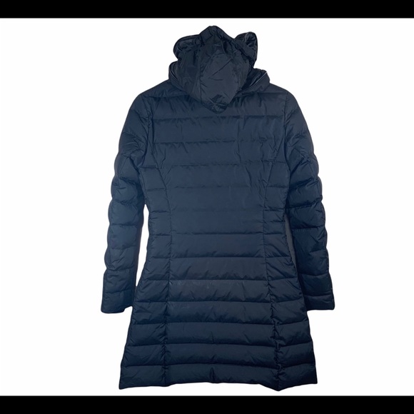 Aritzia Babaton Astell Goose Down Quilted hood Black knee length Coat - Picture 4 of 14